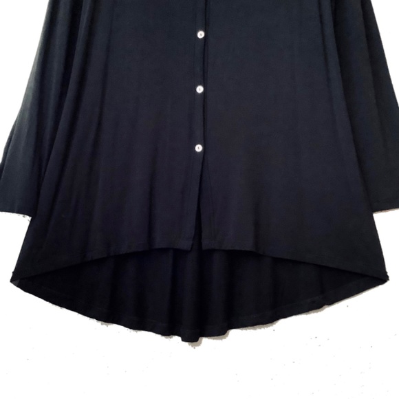 NWT Long Black Jersey Drape Cardigan - Picture 5 of 6